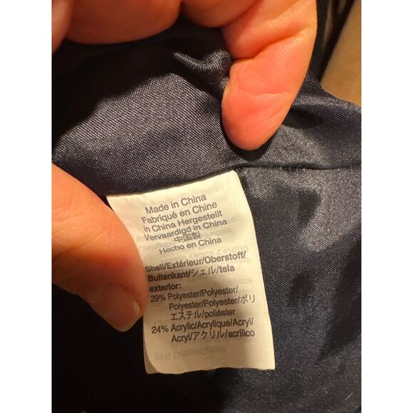 J.Crew Collection Lurex Tweed Oversized Double-Breasted Coat Houndstooth Print - Picture 10 of 11